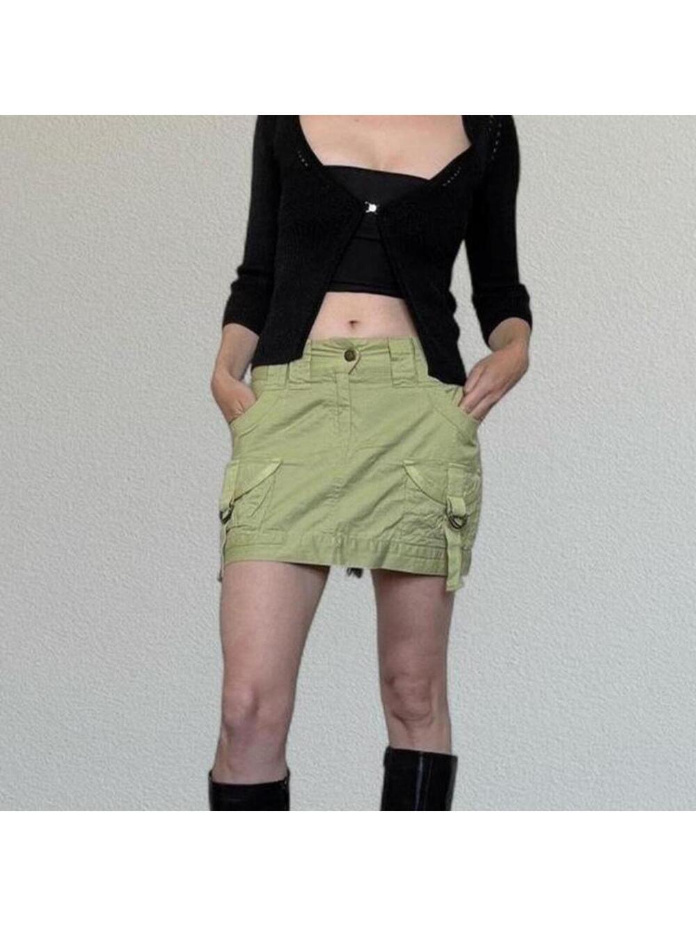Green cargo mini skirt. From Indigo planet in a size 7/8.